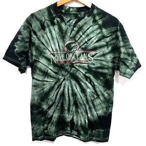 Men's Green Tie-Dye New Orleans The Big Easy Embroidered T-Shirt Size M NWOT
